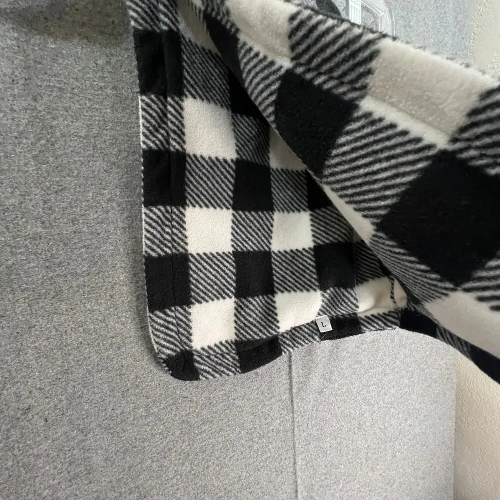 Scoodie Black and White Plaid Women's Scarves & Hood